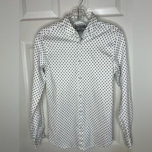 Ted Baker London men's Textured button shirt geometric dot pattern size 2